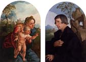 virgin and child and portrait of a man